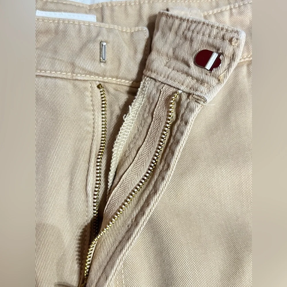 MOTHER Denim Khaki Color Curds and Whey The Punk 76 Ankle Pants High Rise Sz 27